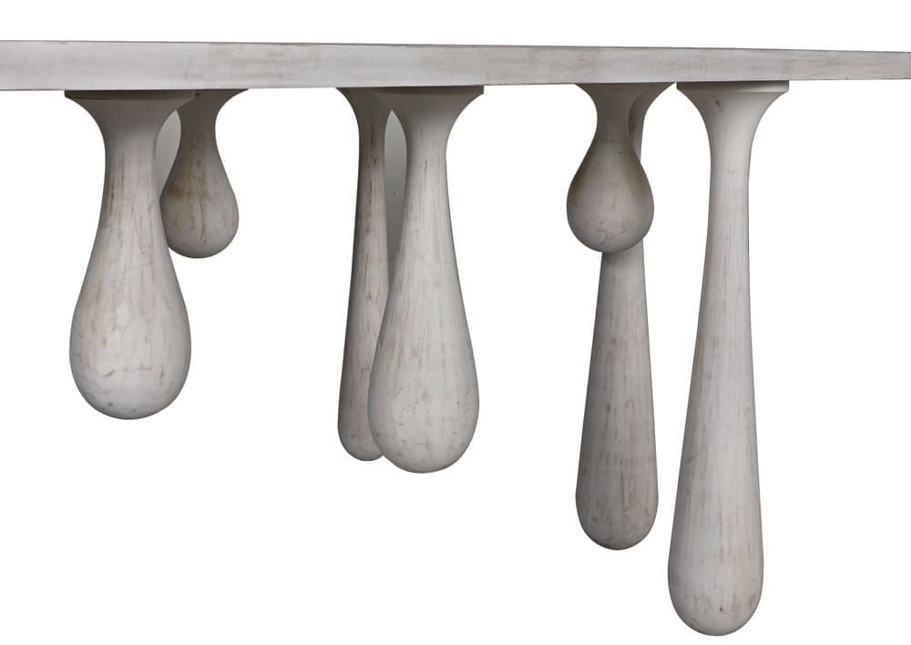 Drop Console, WH in White Wash — Noir Furniture