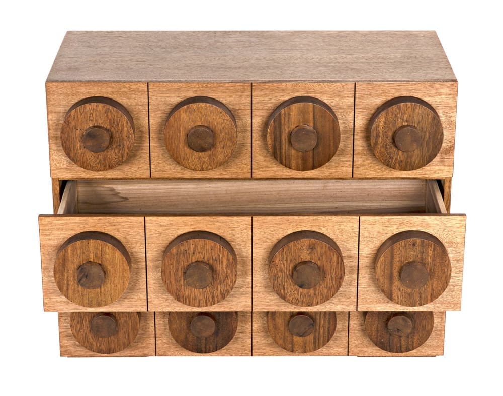 Lego Sideboard with 3 Drawers, Dark Walnut in Dark Walnut — Noir Furniture