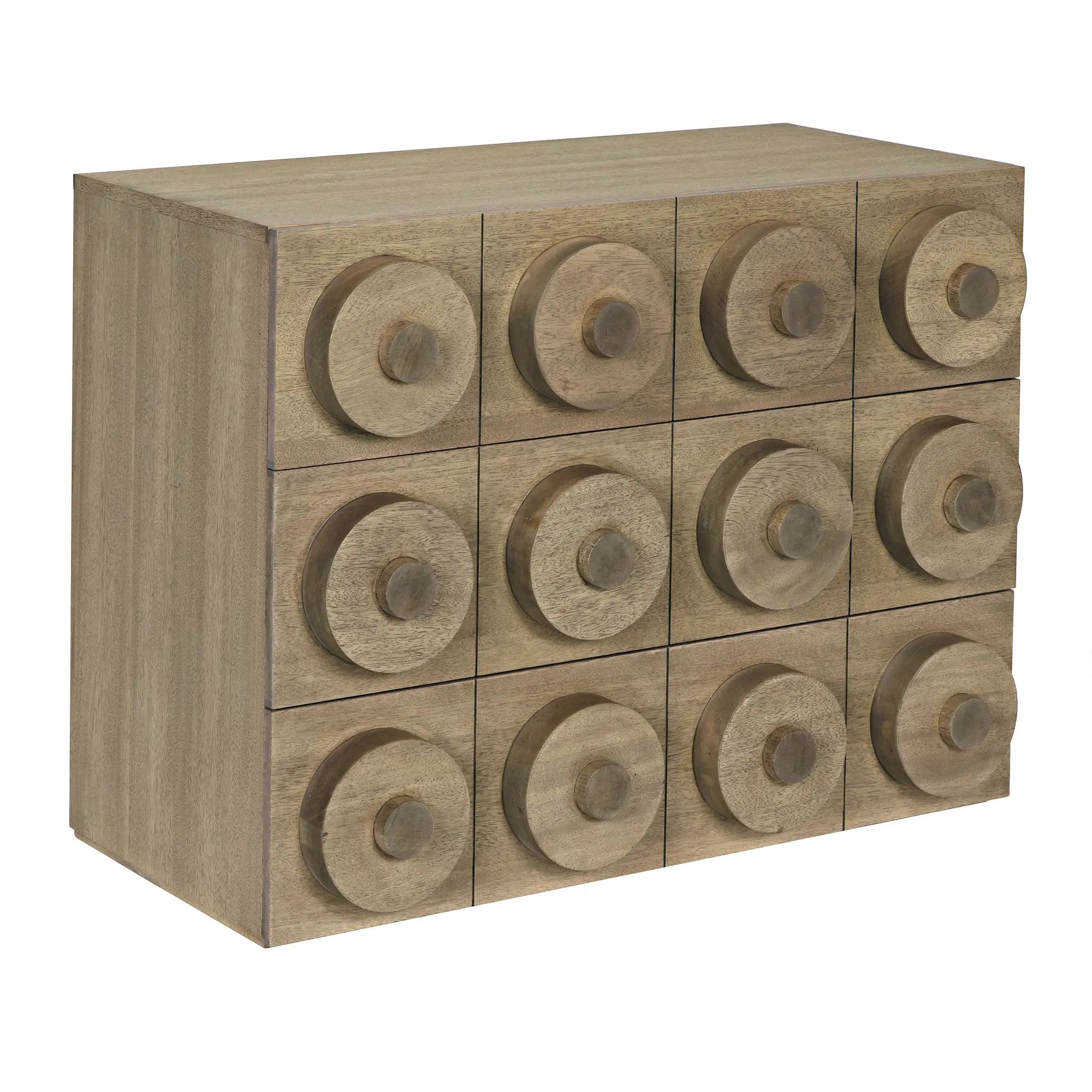 Lego Sideboard w/3 Drawers, WAW in Wash Walnut — Noir Furniture