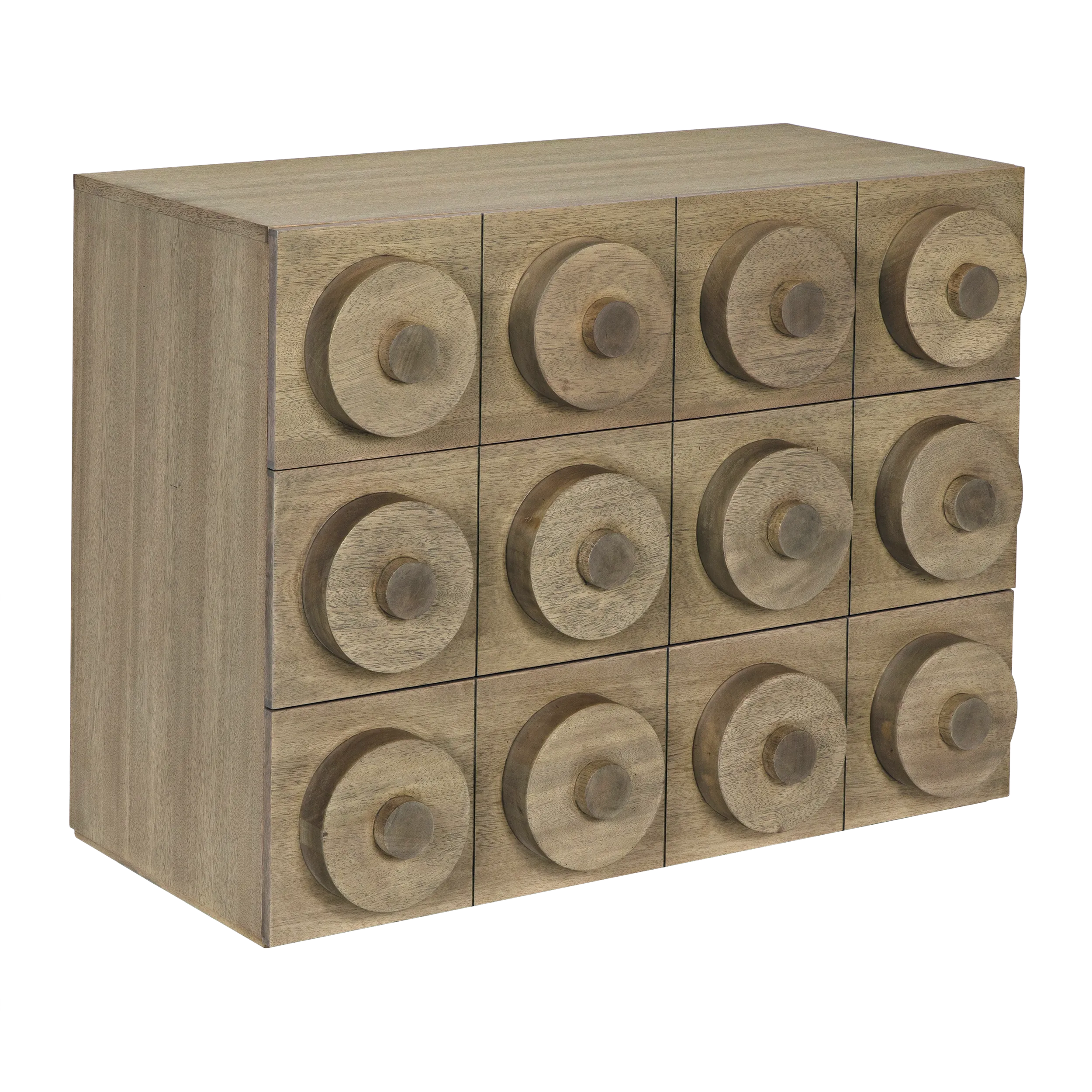 Lego Sideboard w/3 Drawers, WAW in Wash Walnut — Noir Furniture