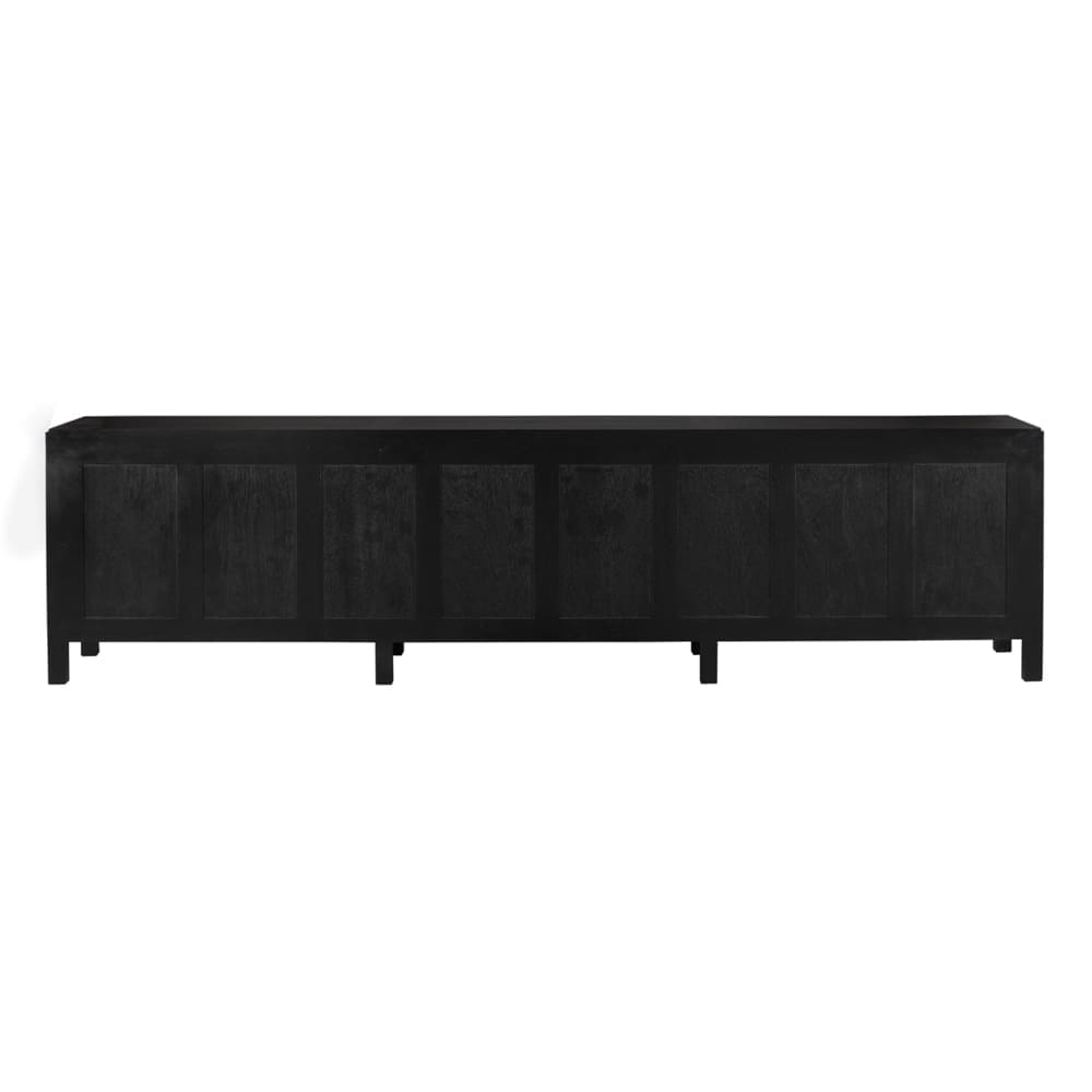 Weston Sideboard XL, HB w Light Brown Trim in Hand Rubbed Black with Light Brown — Noir Furniture