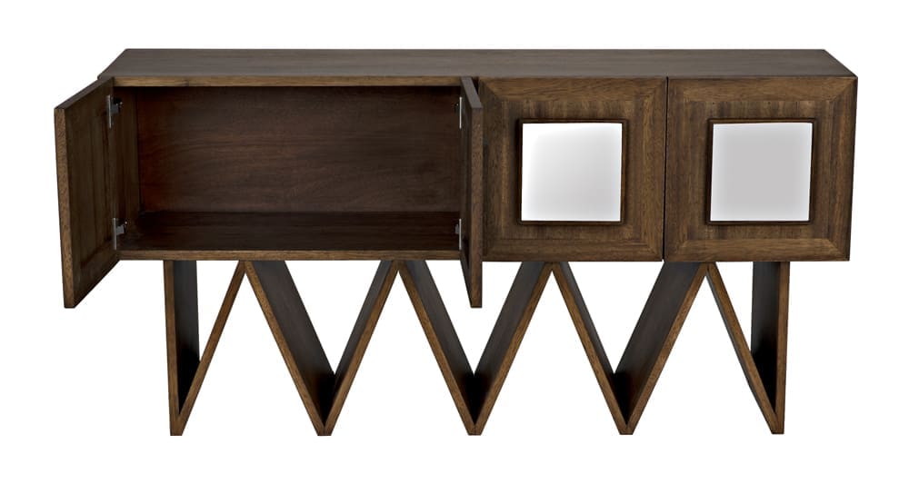 Jean-Michel Sideboard, Dark Walnut with Mirror in Dark Walnut — Noir Furniture
