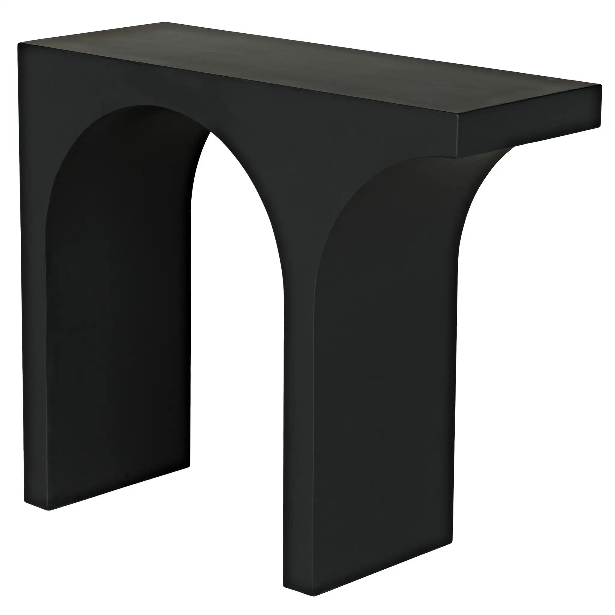 Maximus Console/Side Table, Black Iron in Matte Black — Noir Furniture
