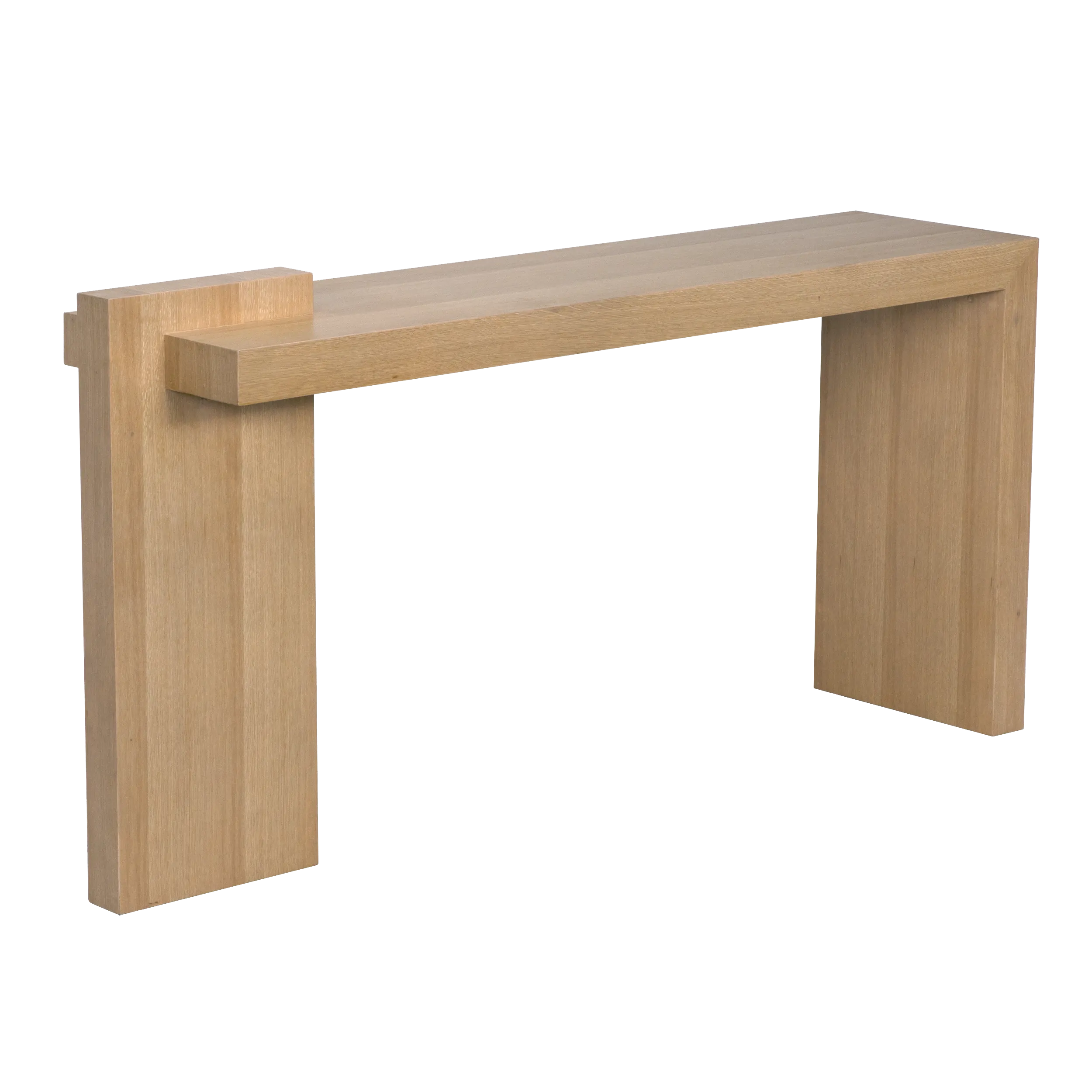 Atlanta Console, White Oak Veneer in Natural — Noir Furniture