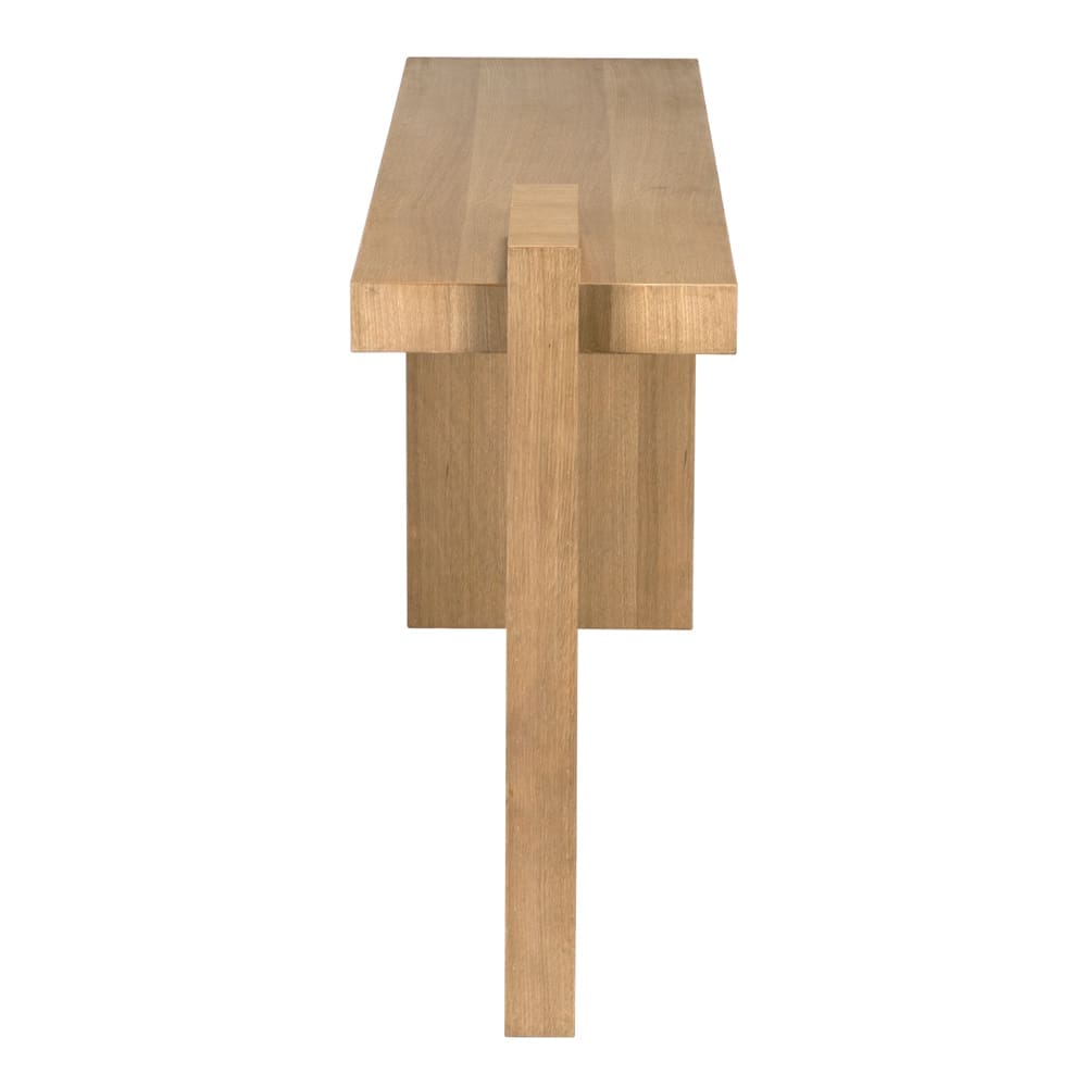 Atlanta Console, White Oak Veneer in Natural — Noir Furniture