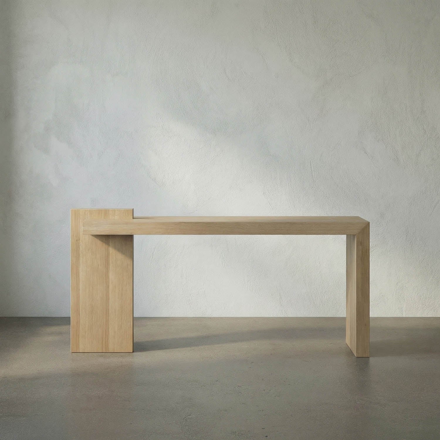 Atlanta Console, White Oak Veneer by Noir