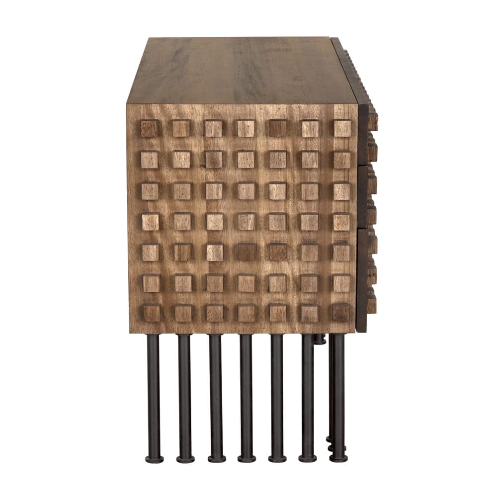 Wolfgang Sideboard in Dark Walnut with Matte Black — Noir Furniture