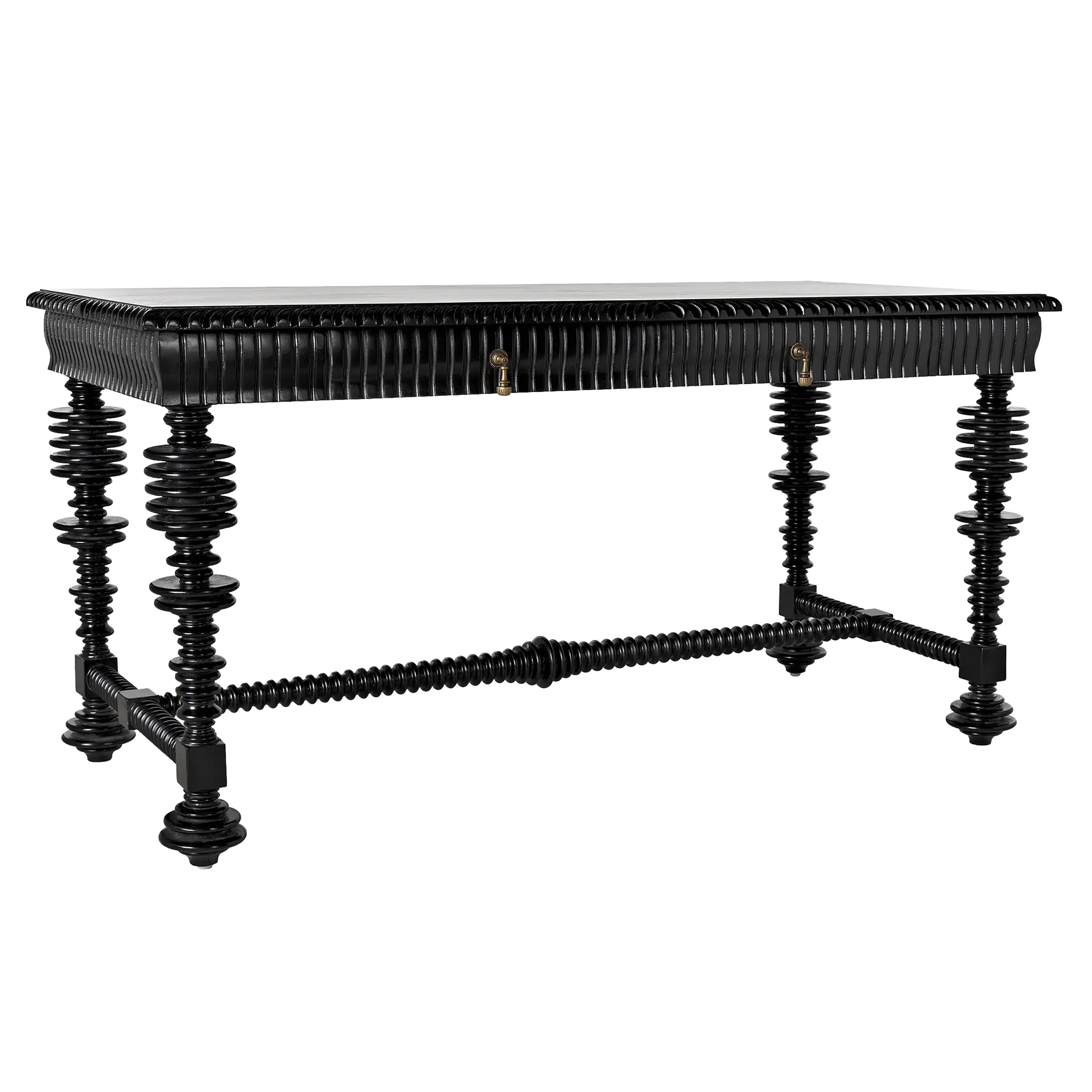 Portuguese Console, Hand Rubbed Black in Hand Rubbed Black — Noir Furniture