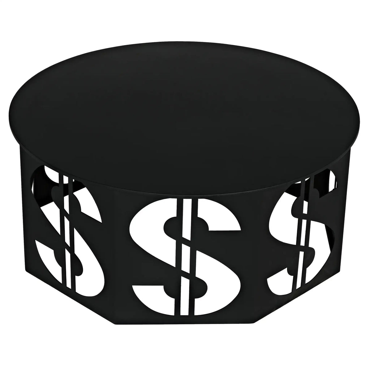 Dollar Coffee Table, Black Iron