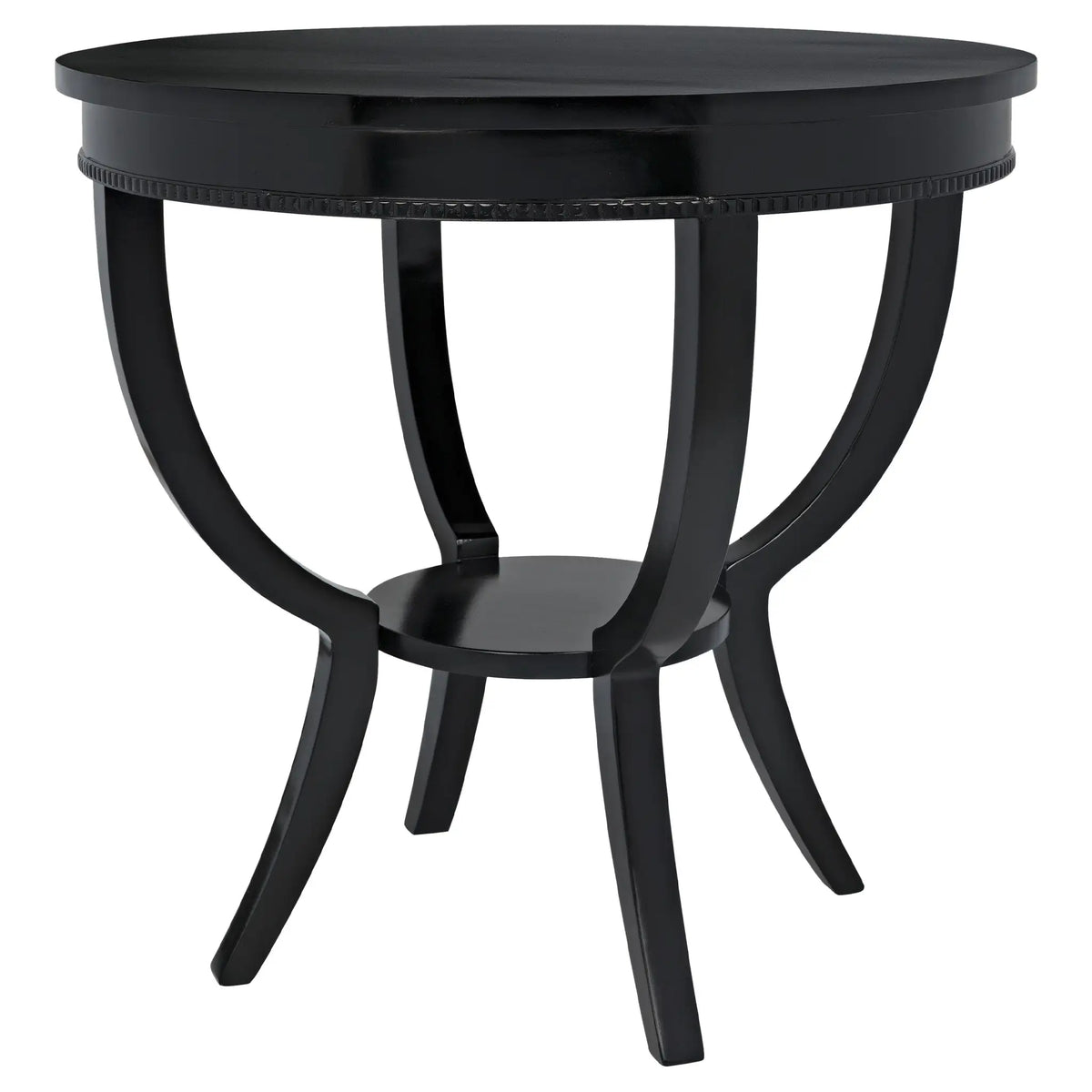 Scheffield Round End Table, Black