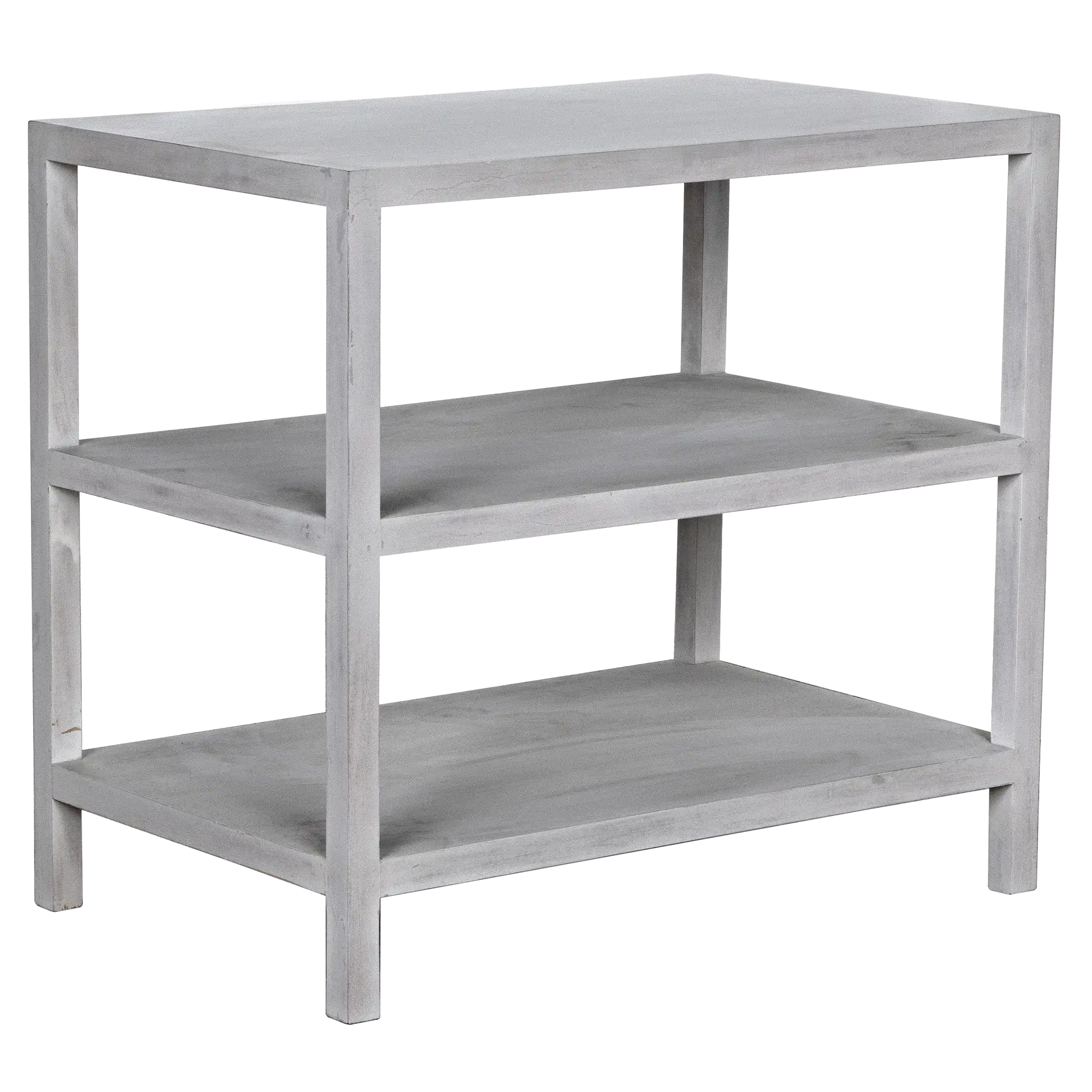 2 Shelf Side Table, White Wash in White Wash — Noir Furniture