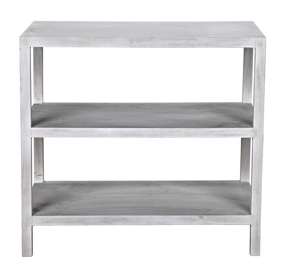 2 Shelf Side Table, White Wash in White Wash — Noir Furniture