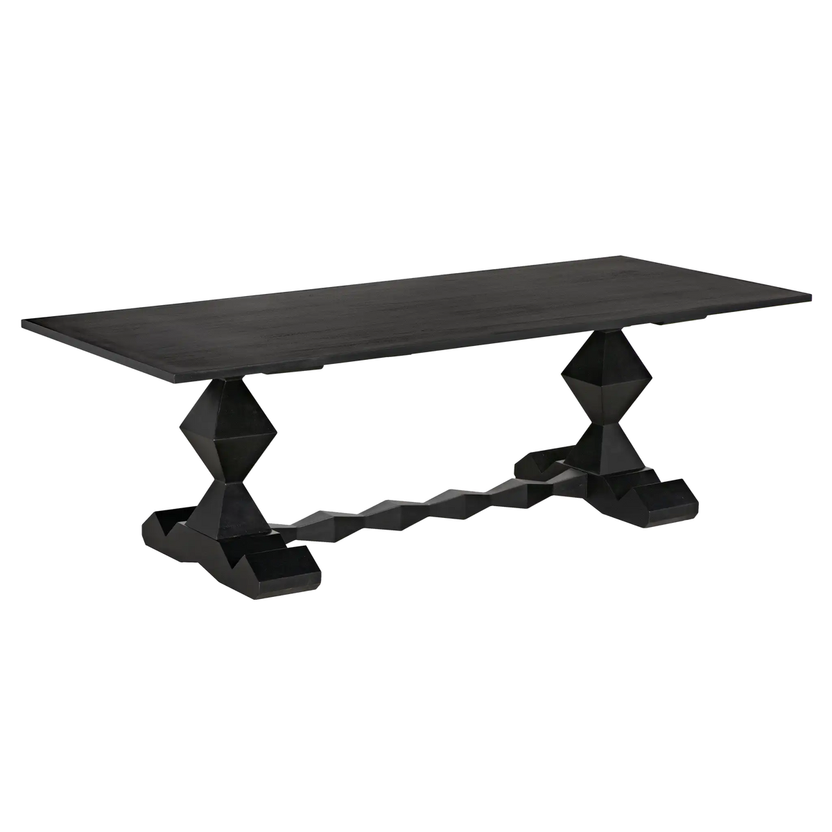 Madeira Dining Table, Hand Rubbed Black