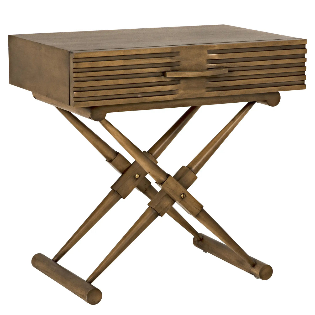 Zanta Side Table, Saddle Brown