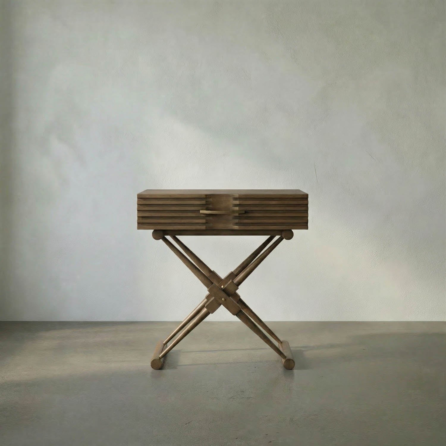 Zanta Side Table, Saddle Brown by Noir