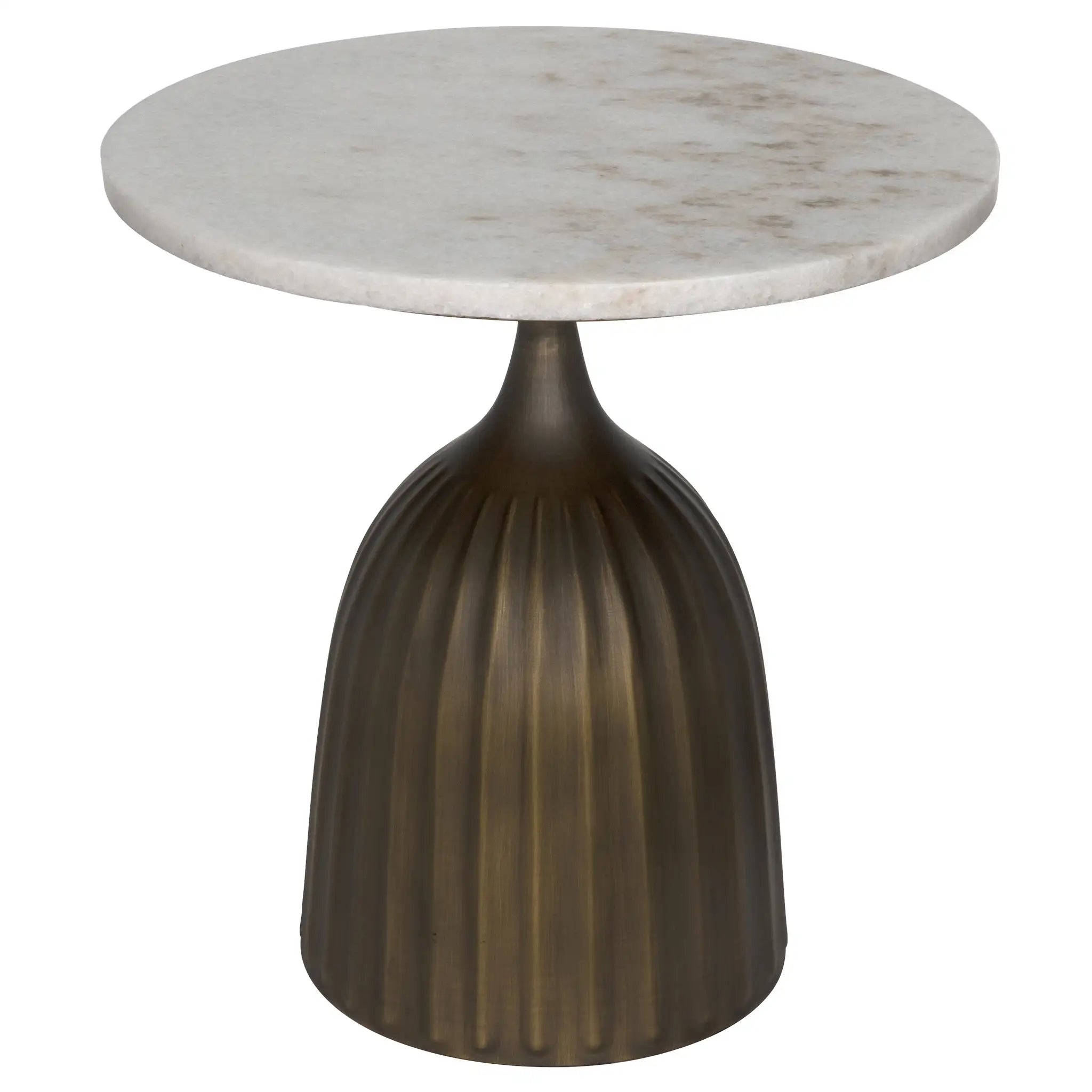 Samuel Side Table, Aged Brass