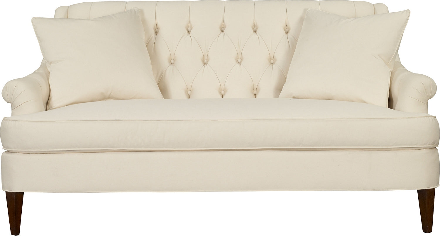 MARLER TUFTED APARTMENT SOFA in Mahogany Solids - Hickory Chair
