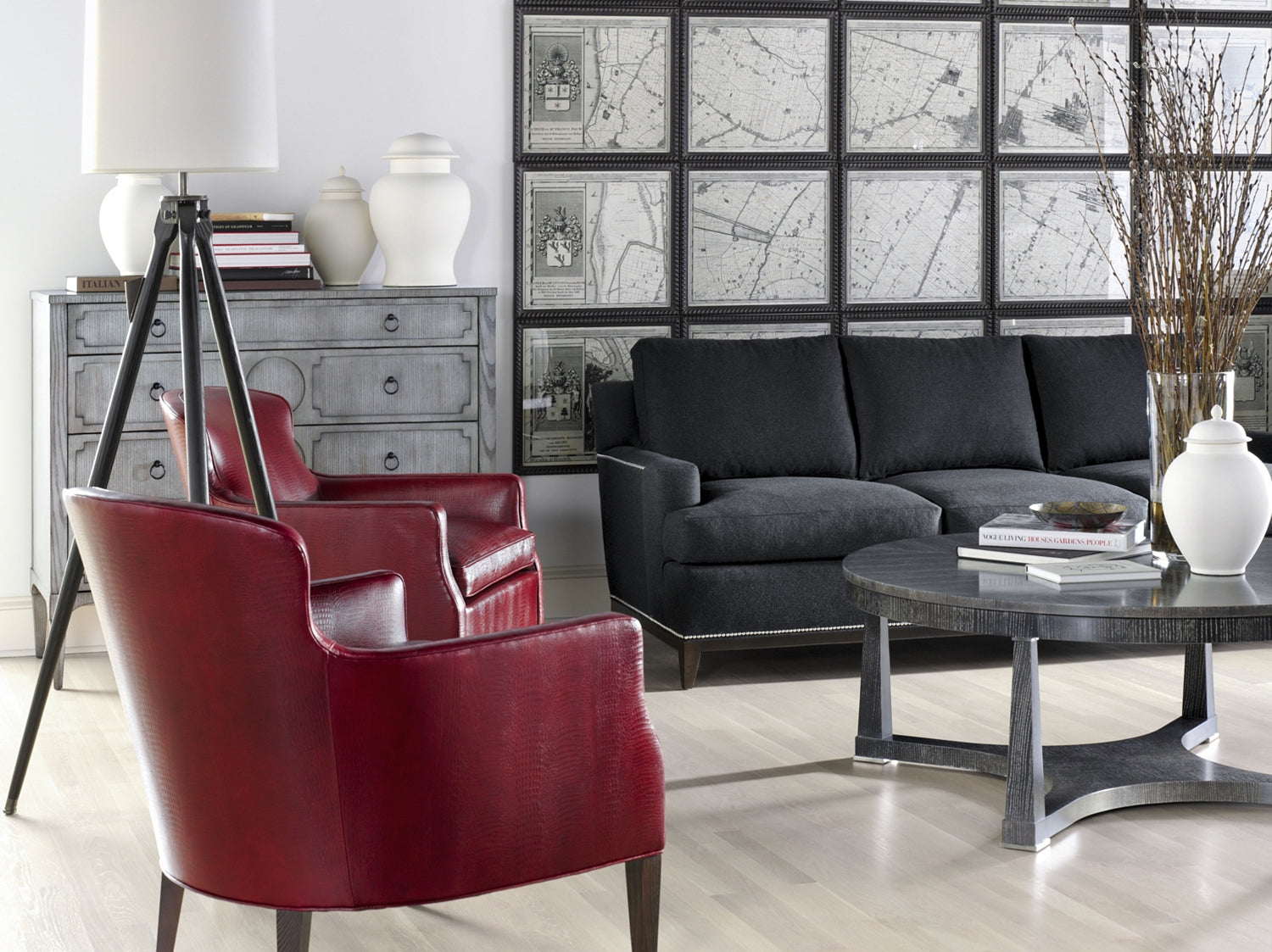 9TH STREET SOFA in Mahogany Solids - Hickory Chair