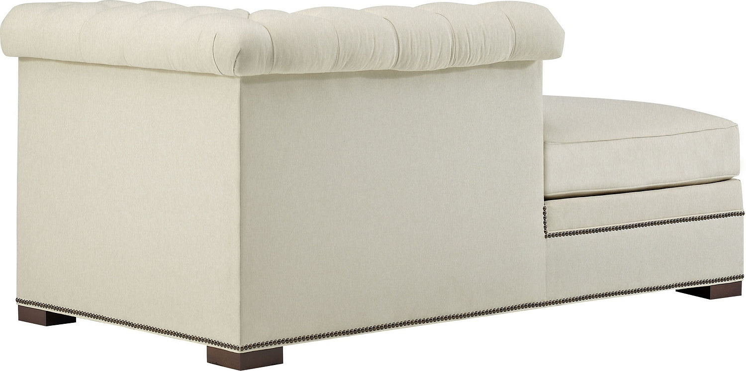 KENT TUFTED SECTIONAL LAF CHAISE in Mahogany Solids - Hickory Chair