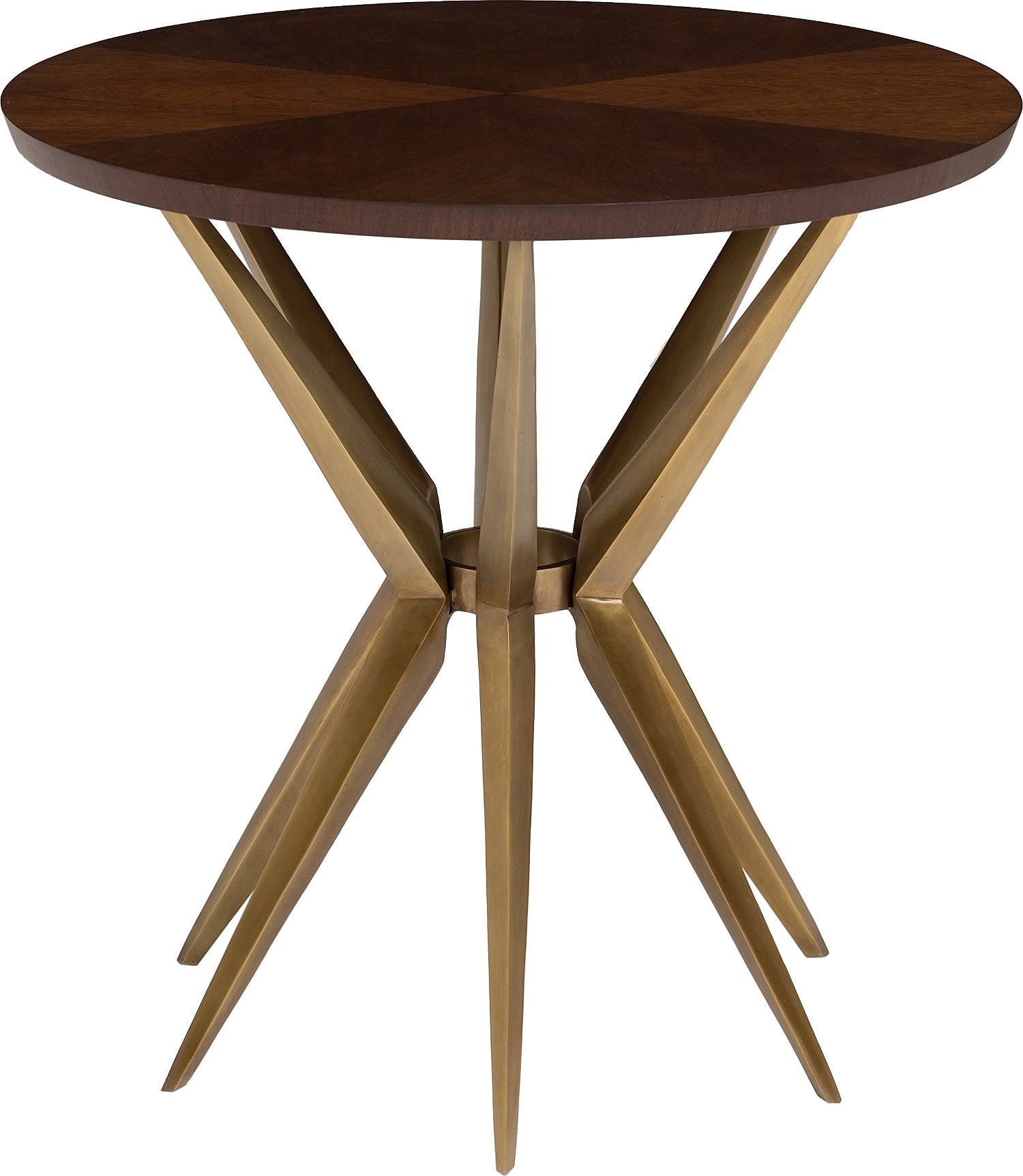 EDEN ACCENT TABLE in Mahogany Veneers, Brass - Hickory Chair