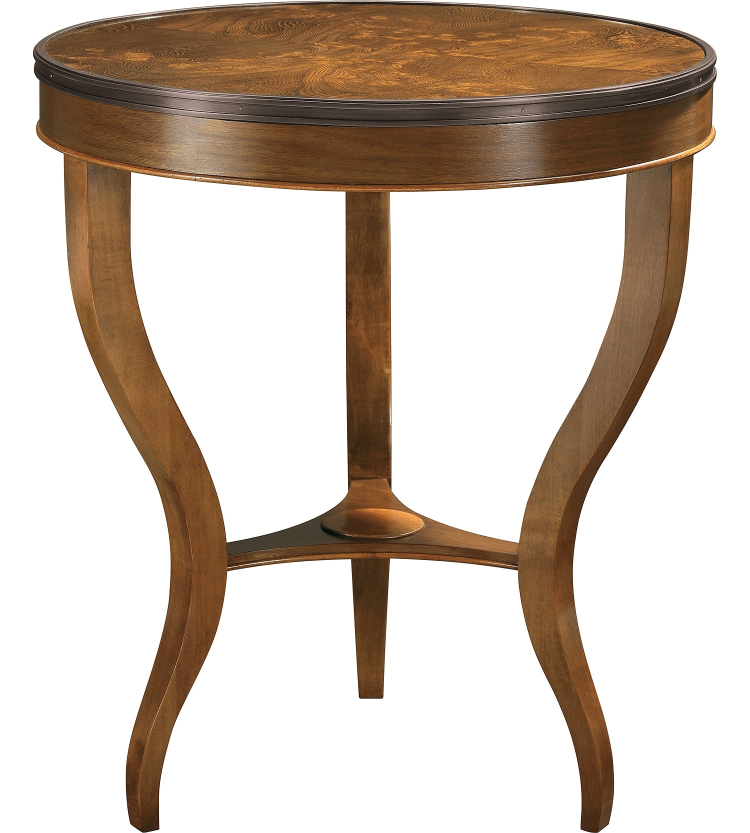 EAST PACES SIDE TABLE WITH WOOD TOP in Walnut Solids, Ash Burl Veneers - Hickory Chair