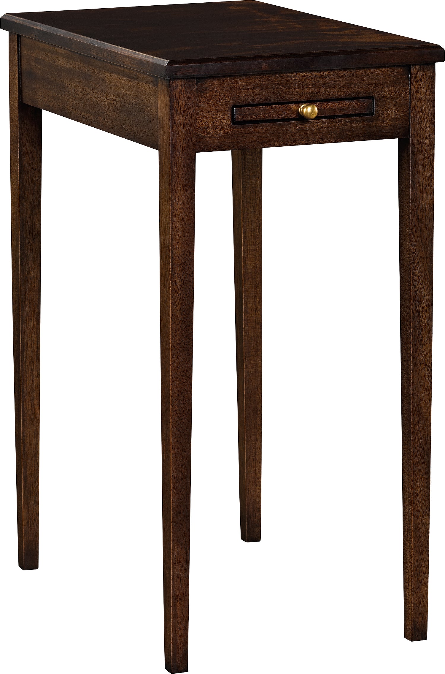 JAMES RIVER SIDE TABLE in Mahogany Veneers, Mahogany Solids, Crotch Mahogany Veneers - Hickory Chair