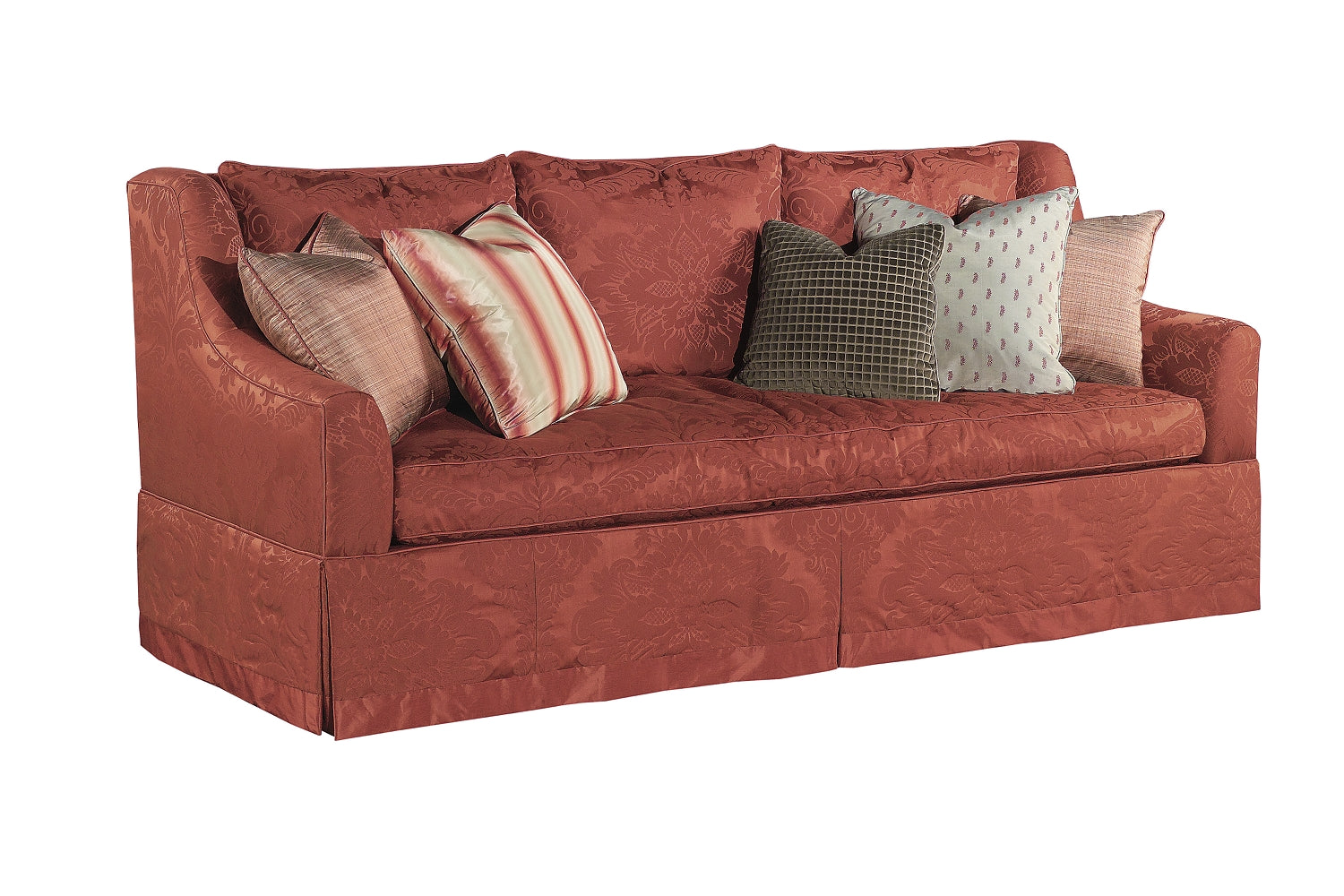 SUTTON SKIRTED SOFA M2M in Hardwood Mixed - Hickory Chair
