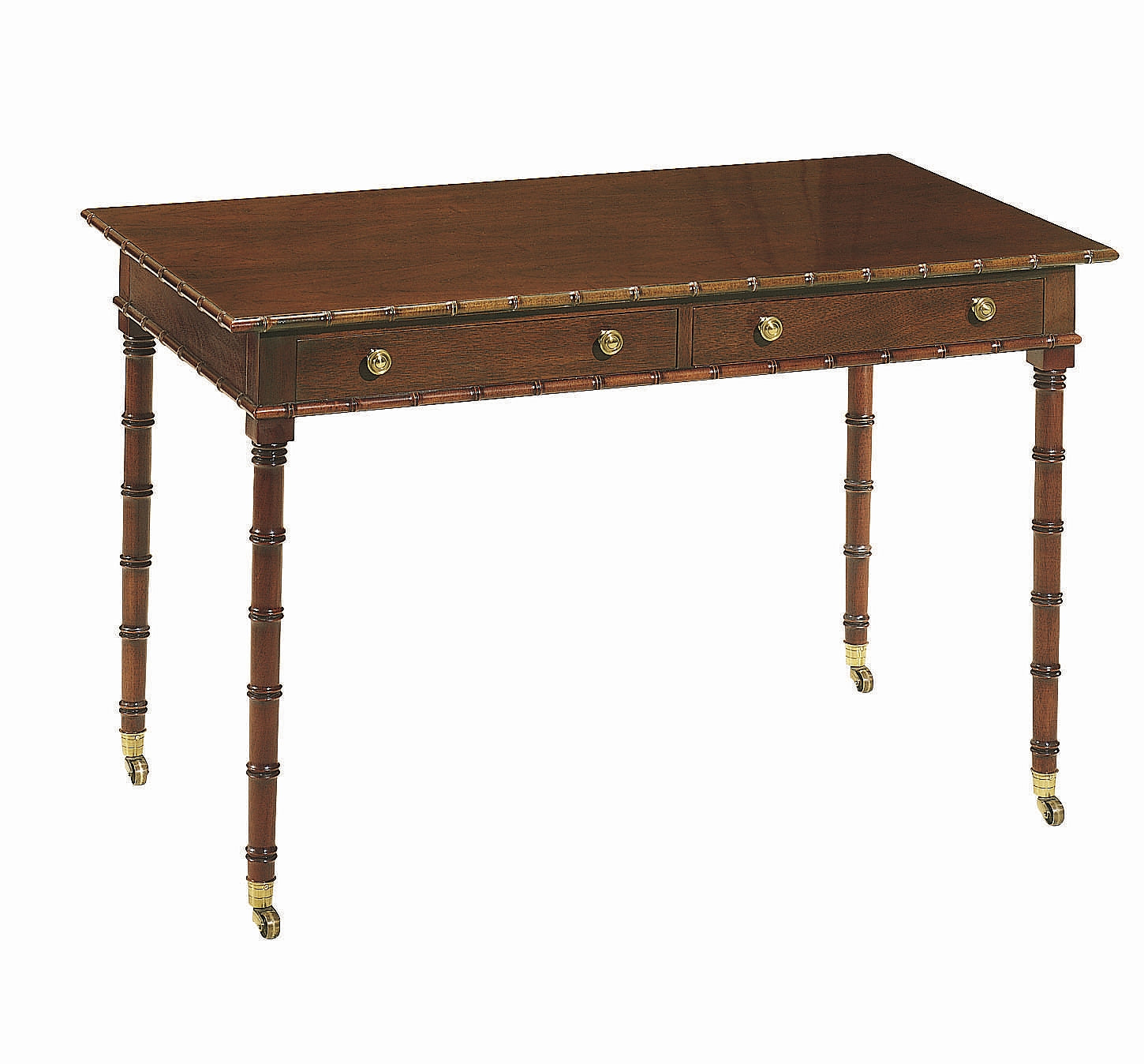 REGENCY BAMBOO DESK in Mahogany Solids - Hickory Chair