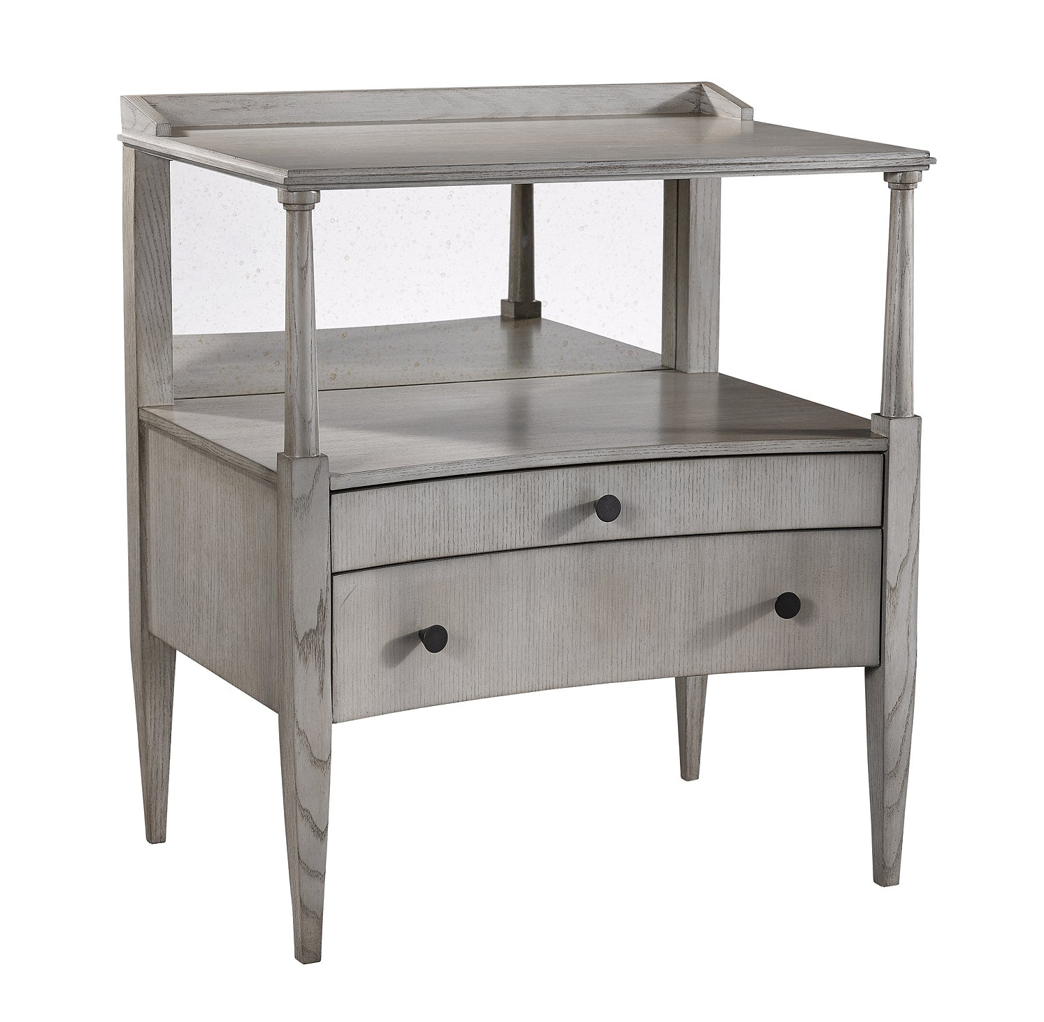 Isabella Side Table / Nightstand in Quarter Ash Veneers, Ash Solids - Hickory Chair