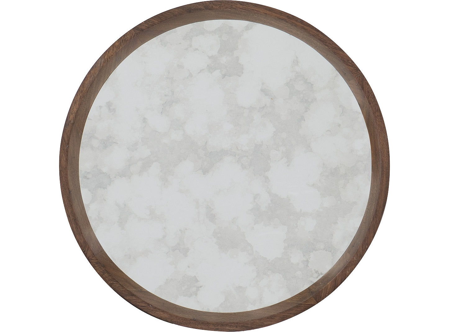 DIAD DRINK TABLE in Walnut Solids, Steel, Mirror - Hickory Chair