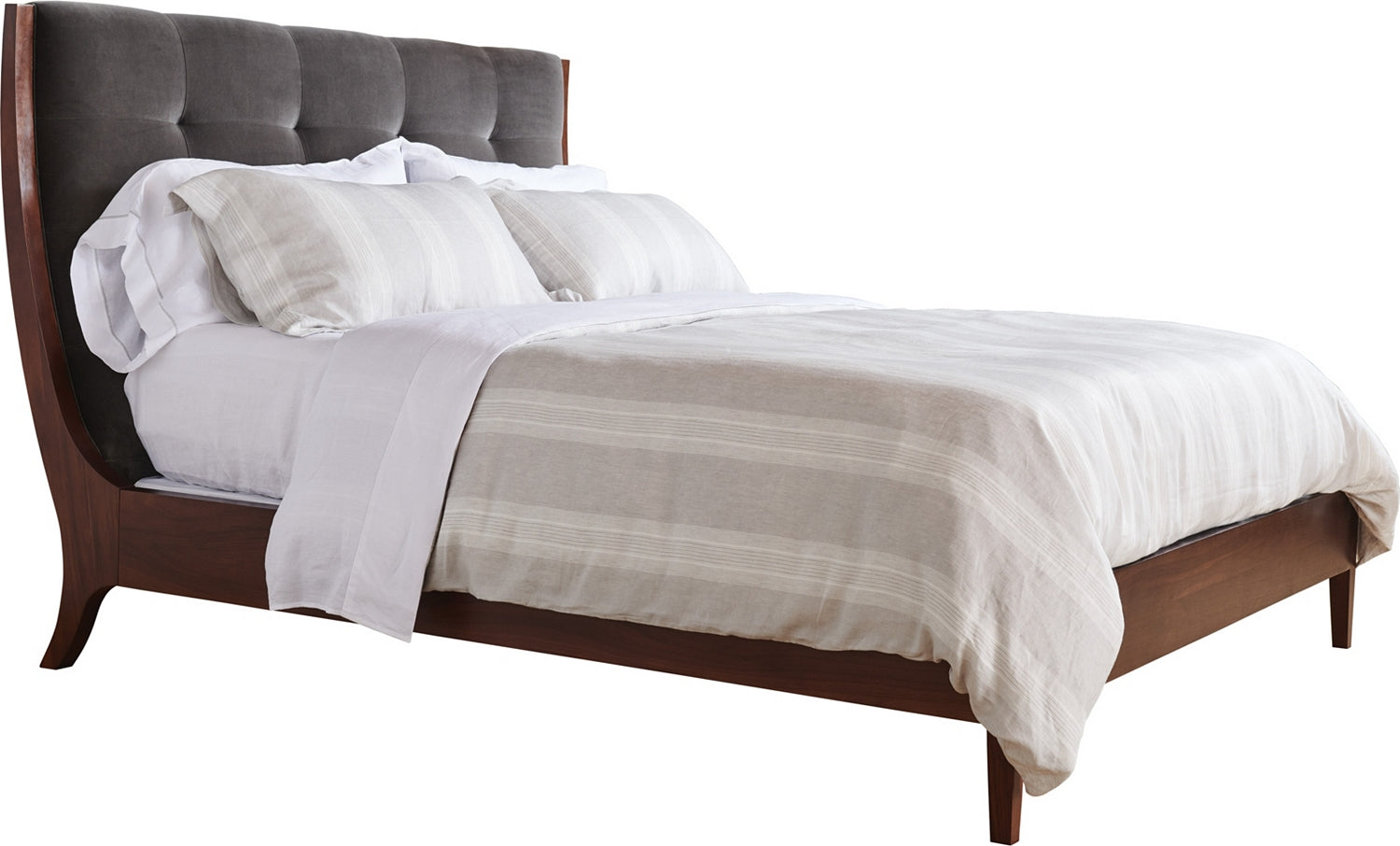 FRANCES KING BED in Walnut Solids - Hickory Chair