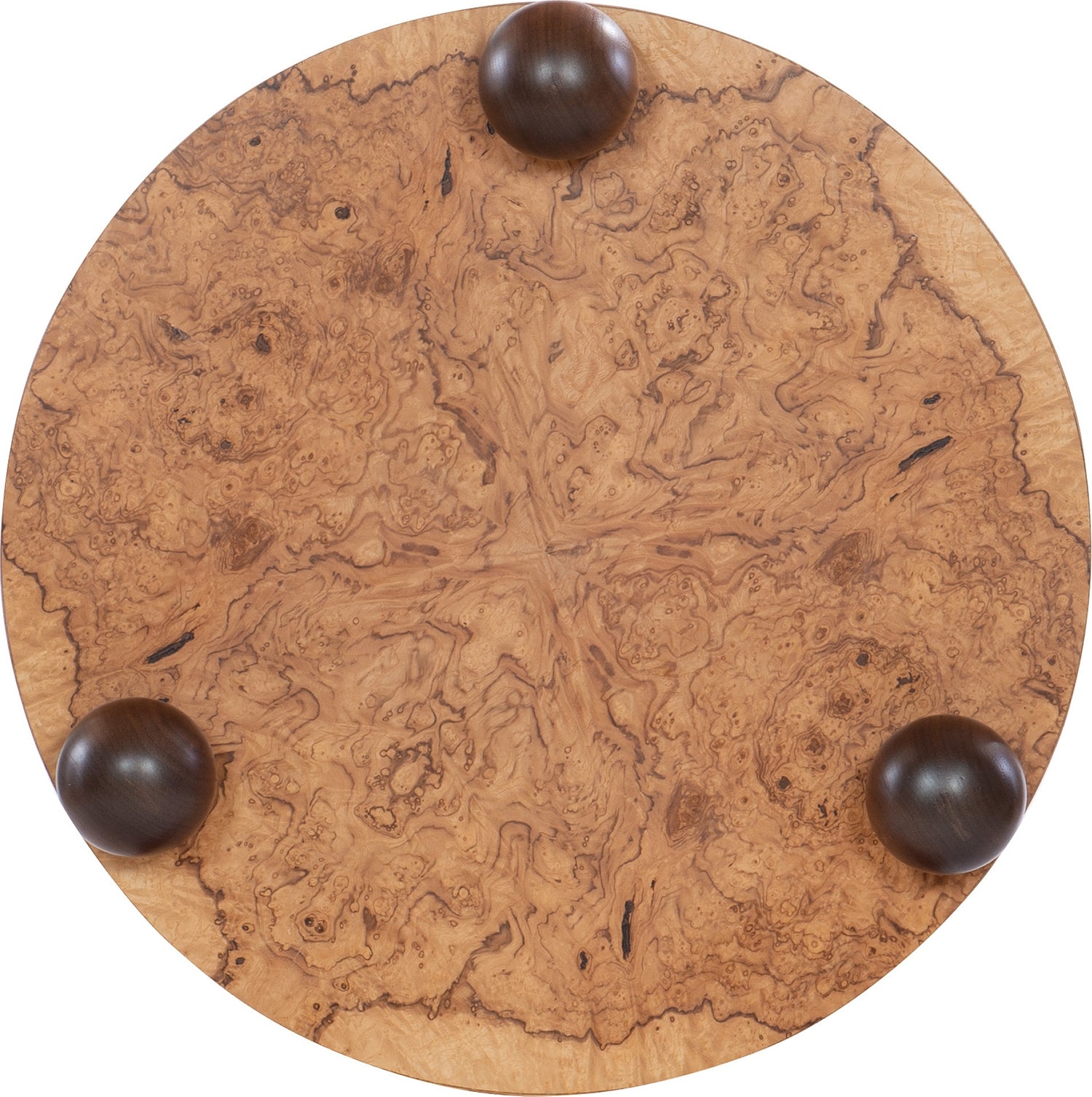CHAD SIDE TABLE WALNUT in Walnut Solids, Olive Ash Burl Veneers - Hickory Chair