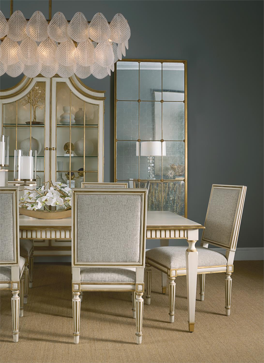 Set Of Three White Chiseled Vases