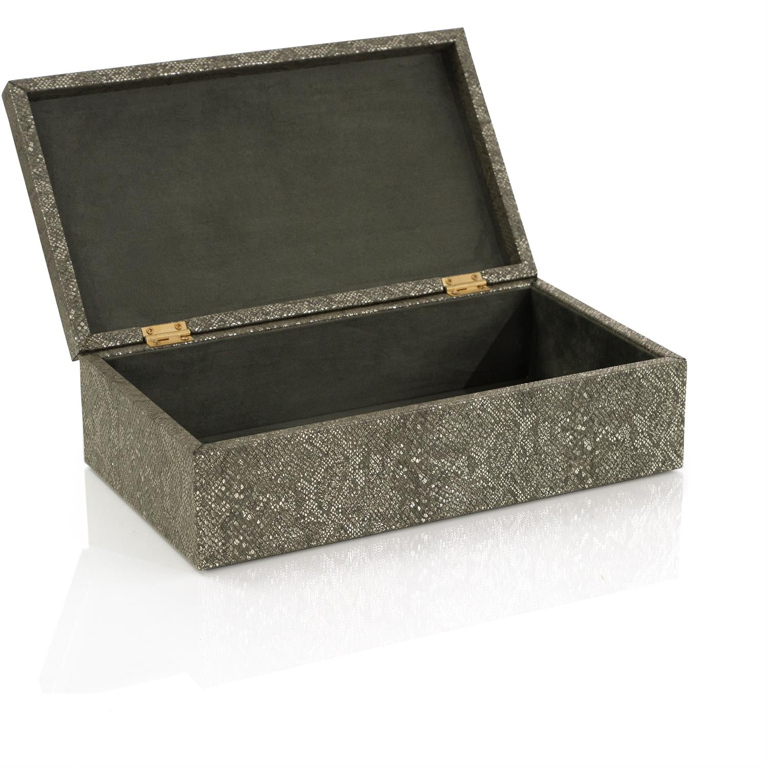 Feathered Vegan Snakeskin Box