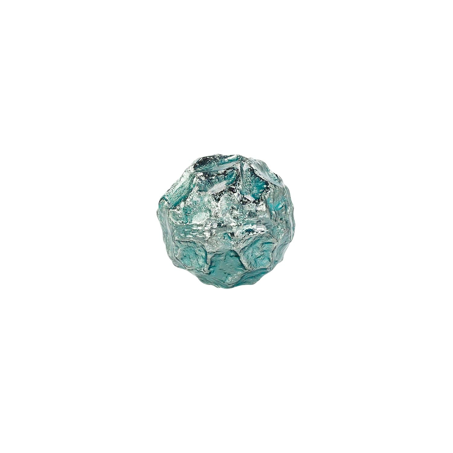 Textural Orb, Light Green and Silver – Art by John Richard | Sutter & Vale