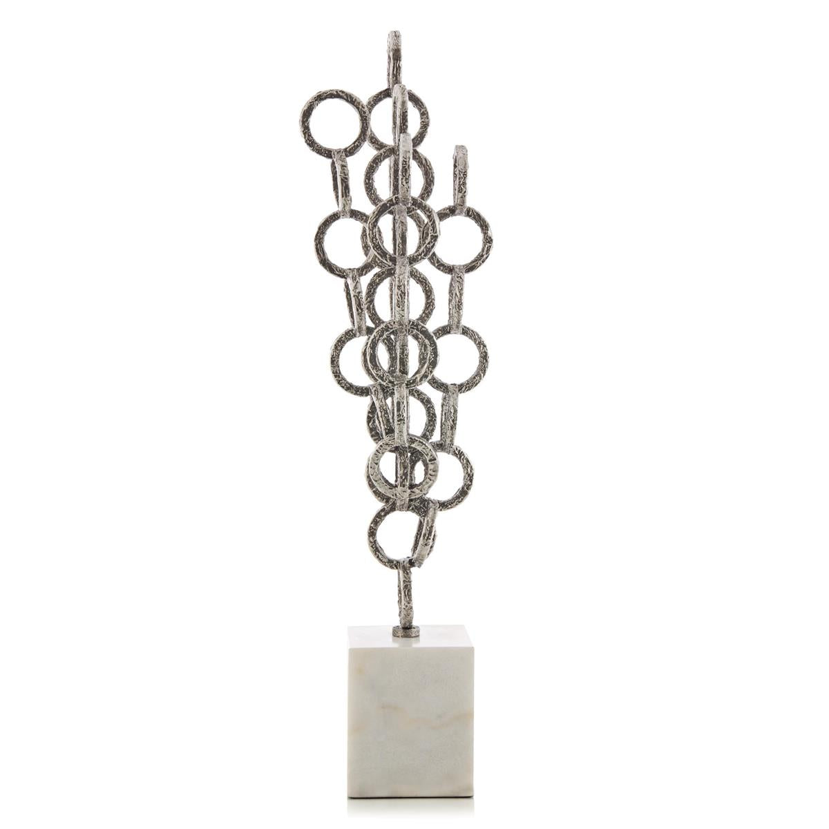 Iron Chain Sculpture on Marble by John Richard | Sutter & Vale