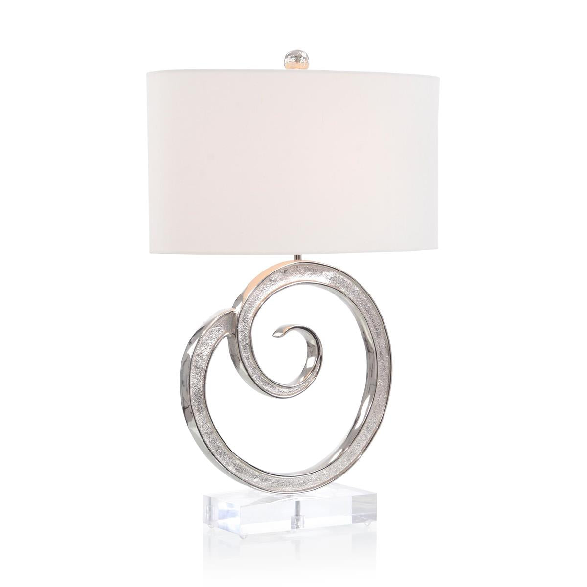 Spiral Nickel Table Lamp – Table Lamps by John Richard | Sutter & Vale