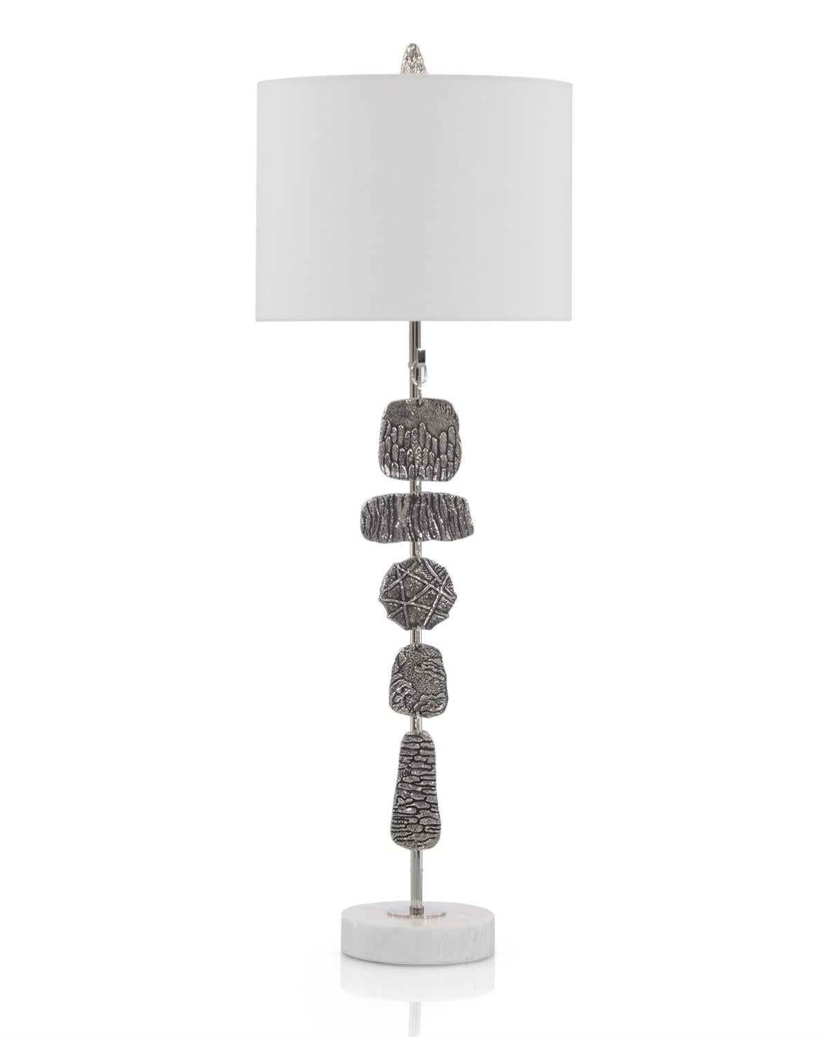 Nickel Medallions Table Lamp