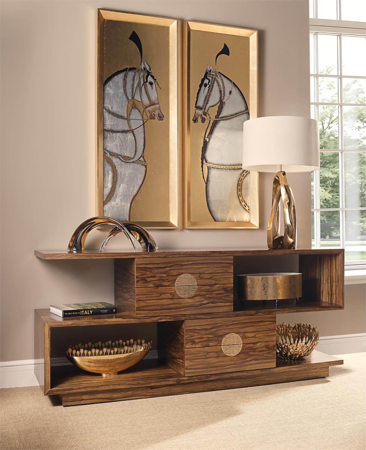 Amorphic Table Lamp, Brass