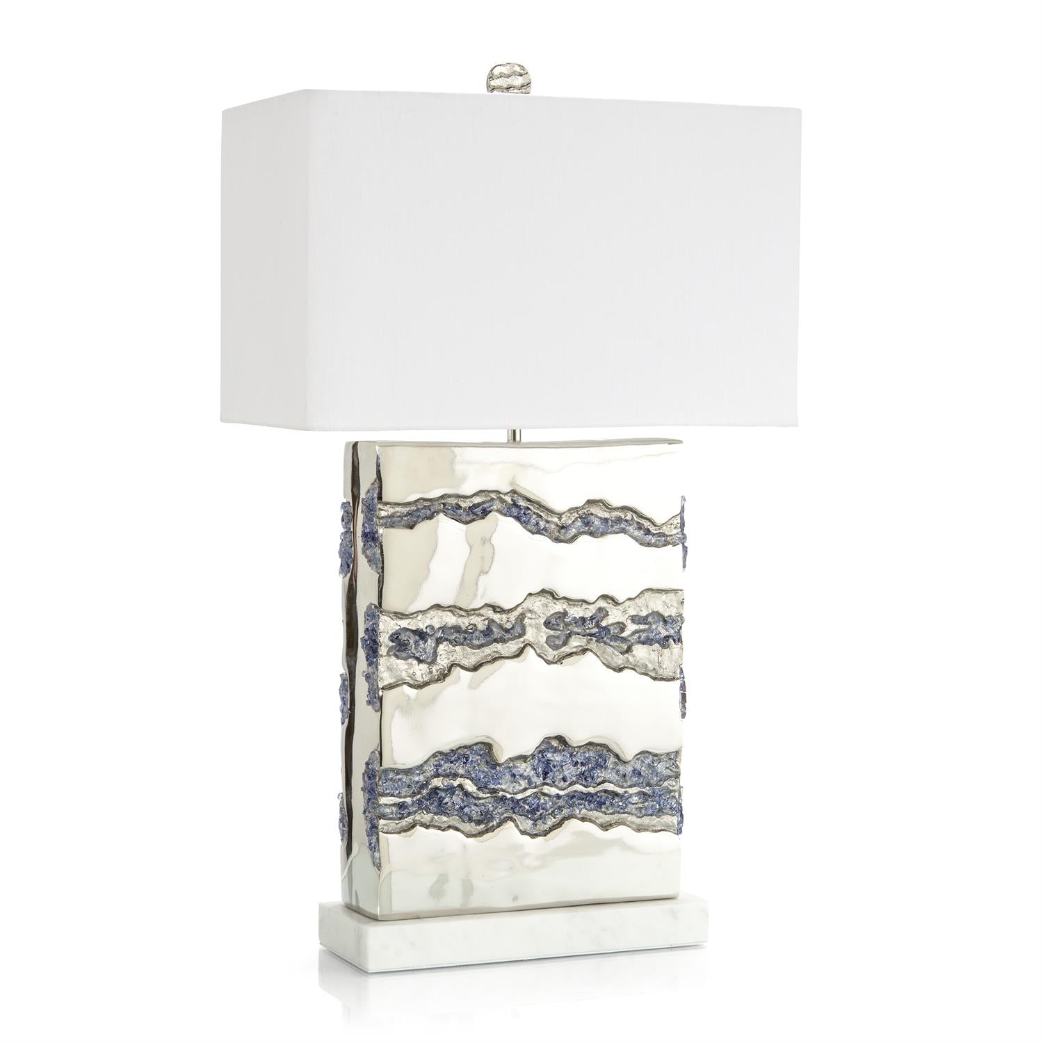 Glass Geode Table Lamp