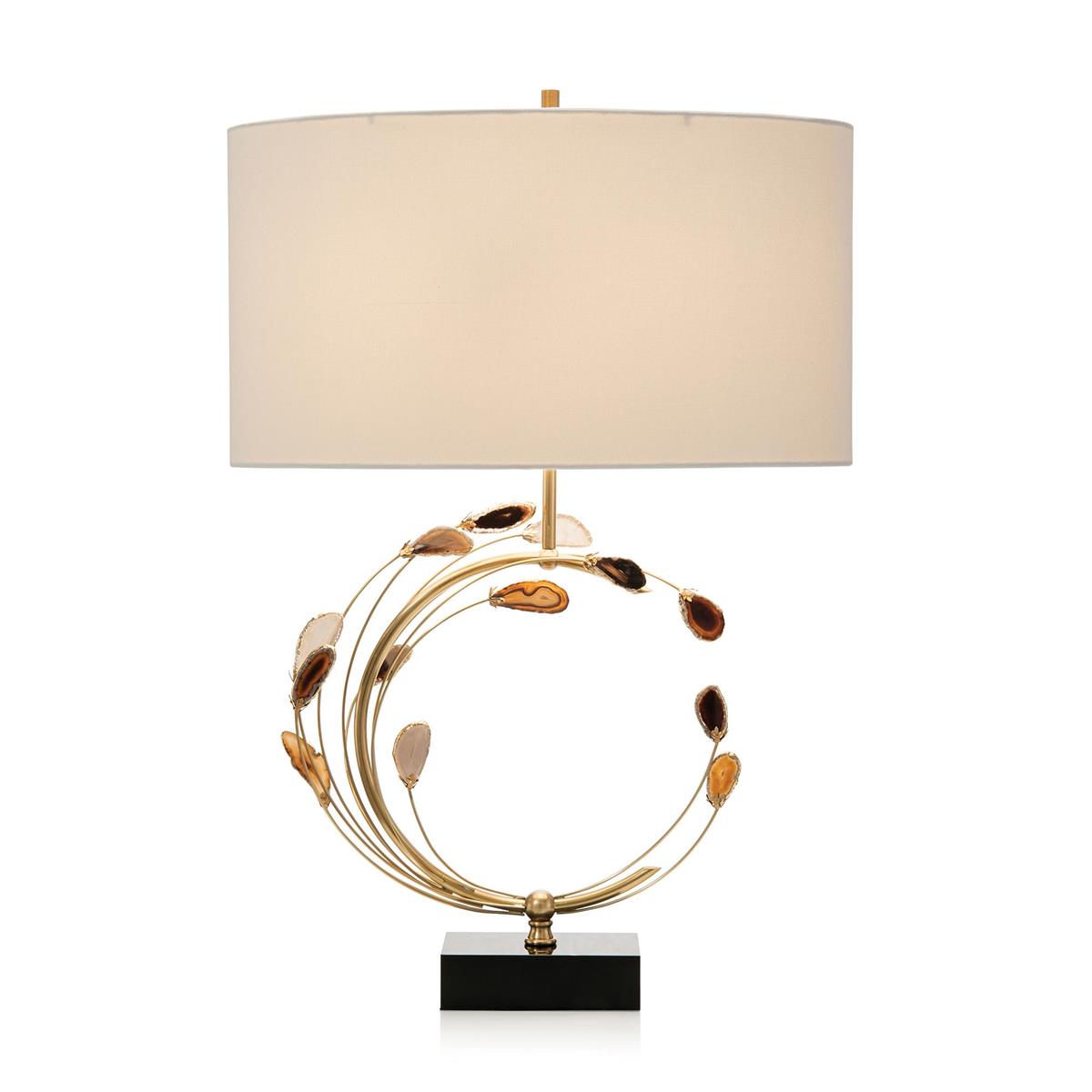 Swirling Agates In Brown And Brass Table Lamp – Table Lamps by John Richard | Sutter & Vale