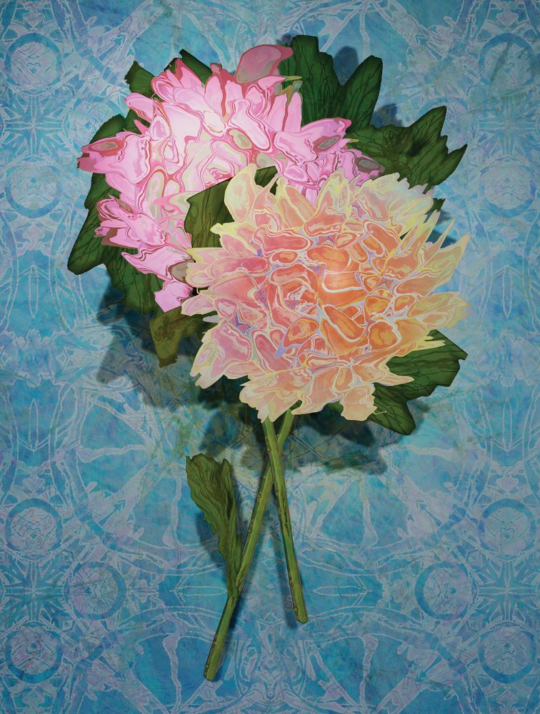 Analogous Dahlias 4 artwork