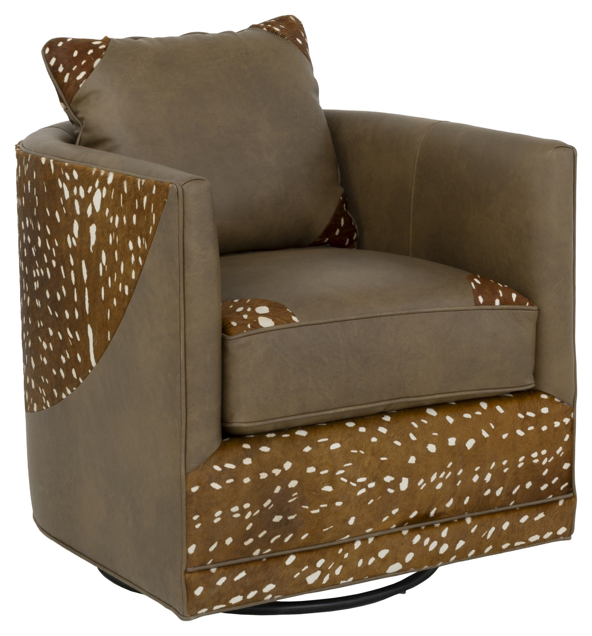 Grayson Leather Swivel Glider (L-1103-32) - Fairfield Chair