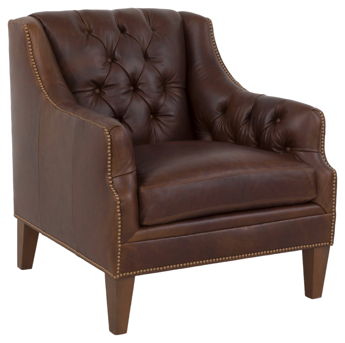 Knickerbocker Leather Tufted Lounge Chair (L-2752-01) - Fairfield Chair