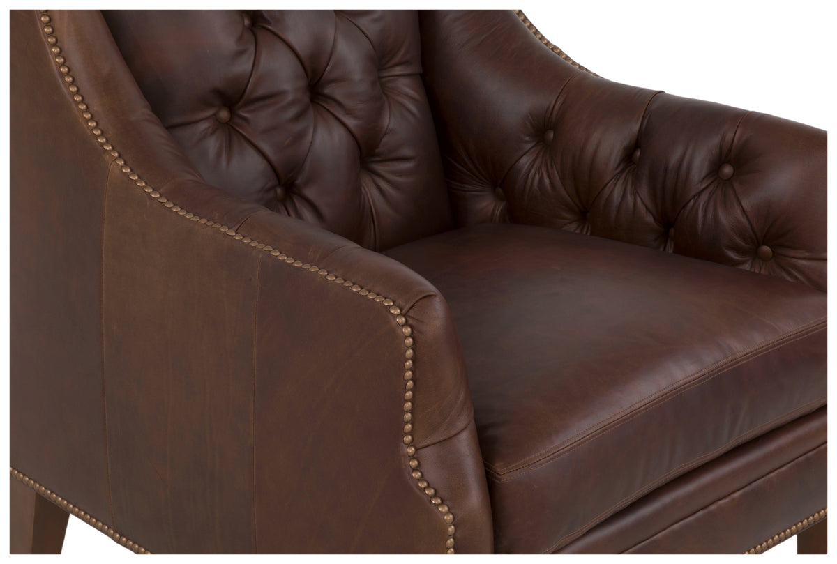 Knickerbocker Leather Tufted Lounge Chair (L-2752-01) - Fairfield Chair