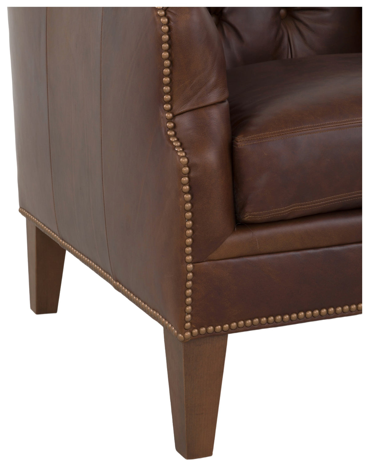 Knickerbocker Leather Tufted Lounge Chair (L-2752-01) - Fairfield Chair