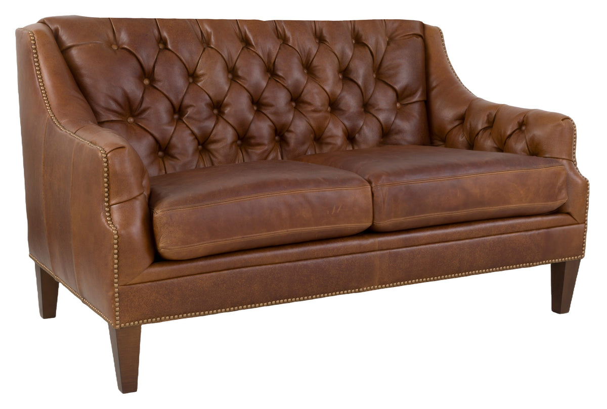 Knickerbocker Leather Tufted Loveseat (L-2752-70) - Fairfield Chair