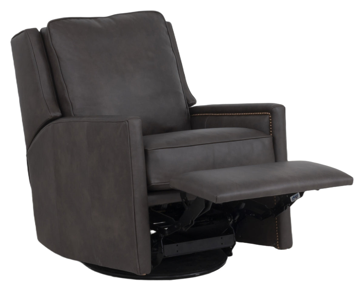 Leather Manual Swivel Glider Recliner (L-415G-MR) - Fairfield Chair