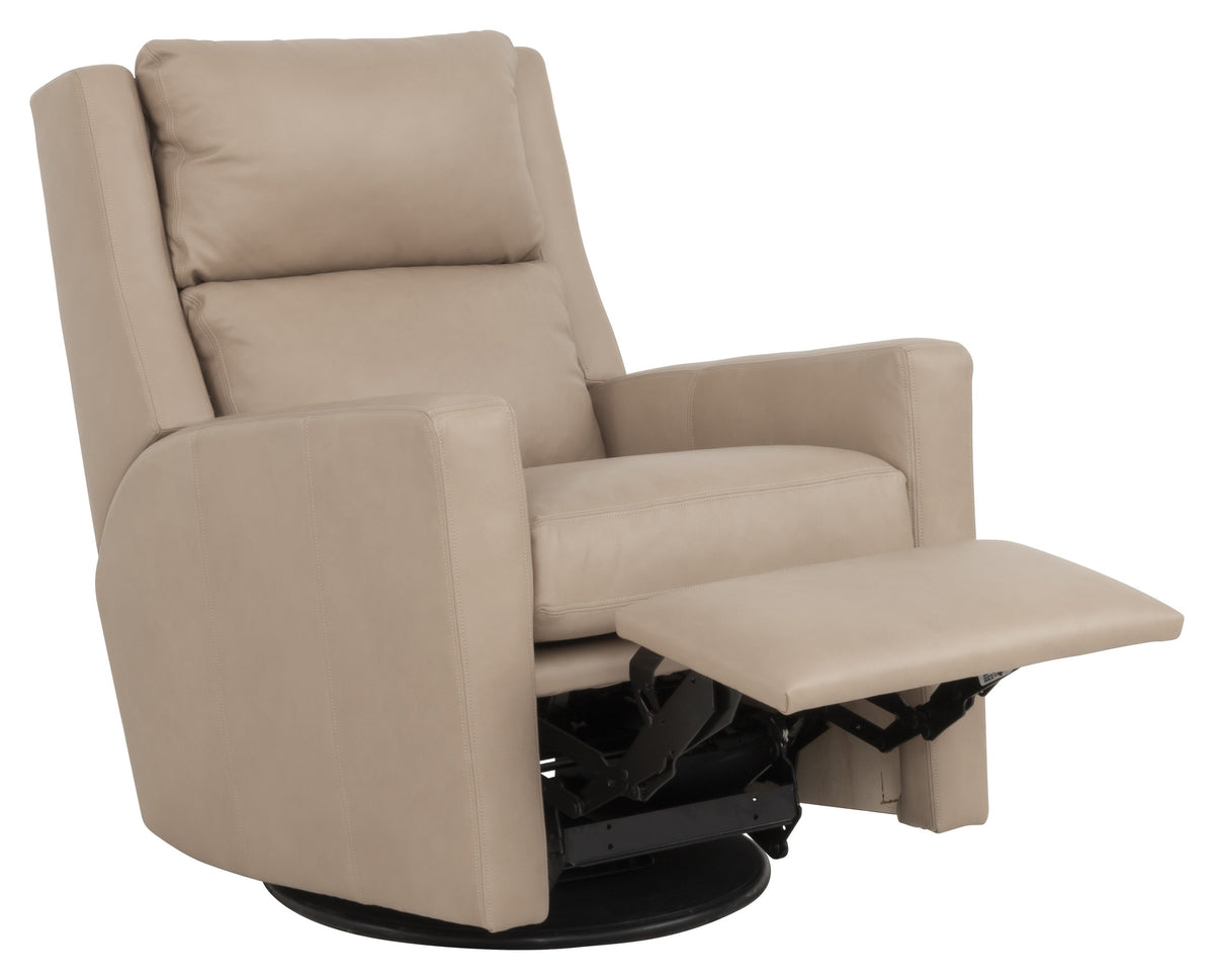 Greyson Leather Manual Swivel Glider Recliner (L-472G-MR) - Fairfield Chair