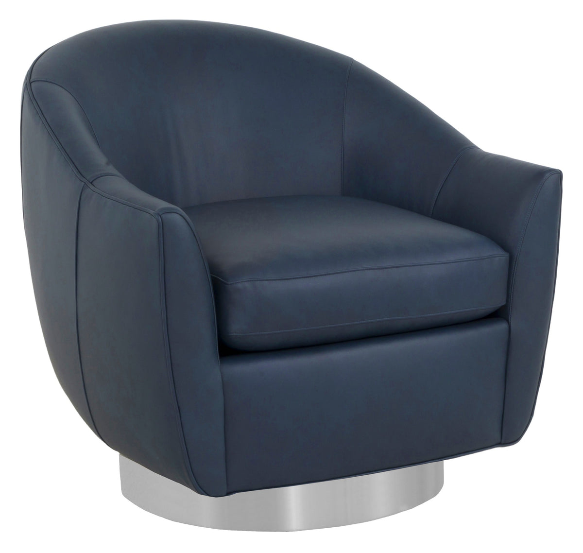 Hazel Leather Swivel Chair (L-6047-31-2) - Fairfield Chair